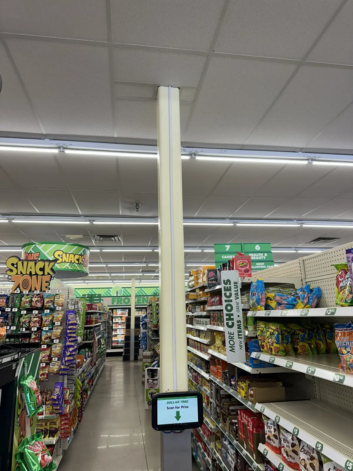 Price checker installation in ceiling environment