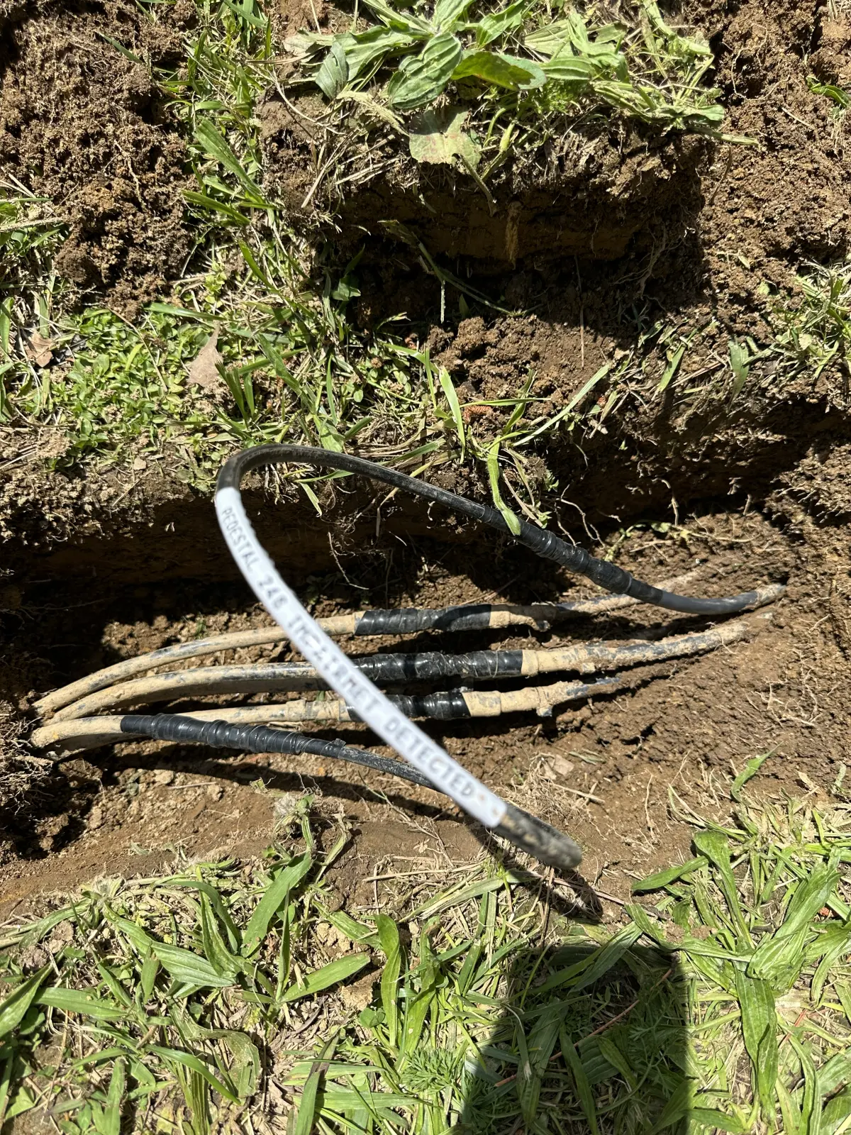 Underground RG11 repair with cable identification and corrected outside plant path